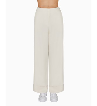 Armani Exchange para mujer. XW000660AF16142U1003 Pantalón Talle Alto beige (XXS), Casual, Poliéster