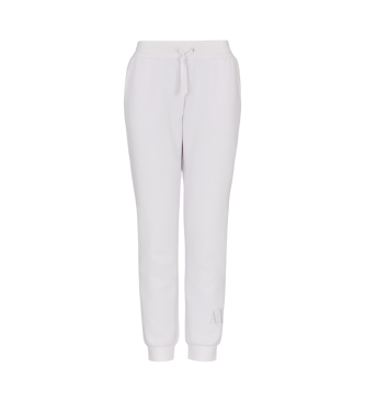 Armani Exchange para mujer. XW000828AF13397U0002 Pantalón jogger con logo blanco (M), Casual, Viscosa
