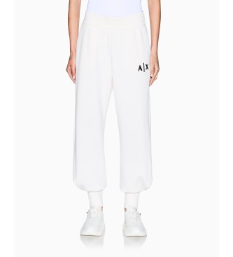 A|X Armani Exchange para mujer. XW000971AF16111U1003 Pantalones joggers blanco (XS), Casual, Deportivo, Sportswear, Multideporte, Viscosa