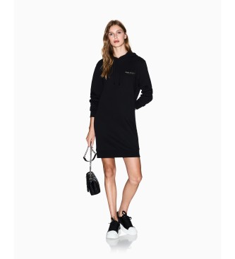 Armani Exchange para mujer. XW001453AF10830MC021 Vestido Sudadera negro (S), Casual, Algodón, Manga larga