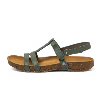 Art para mujer. 1094641DI003_0G3 Sandalias de piel 0946 I Breathe verde (36), Plano, Velcro, Casual