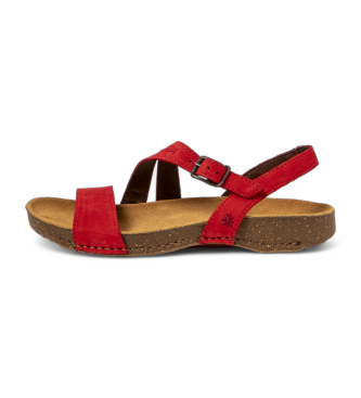 Art para mujer. 110453080003_008 Sandalias de Piel 1045 I Breathe rojo (38), Plano, Hebilla, Casual