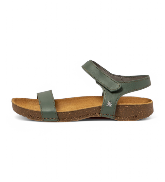Art para mujer. 1111921DI003_0G3 Sandalias de piel 1119 I Breathe verde (37), Plano, Velcro, Casual