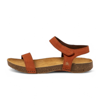 Art para mujer. 1111931MH003_006 Sandalias de piel 1119 I Breathe naranja (42), Plano, Velcro, Casual