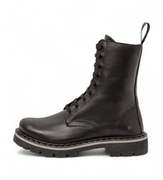 Artunisex. 111671301003_001 Leren enkellaarsjes 1167 Marina zwart (39), Leer, Plat, Ritssluiting, Casual