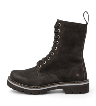 Art para mujer. 111671201003_001 Botines de piel 1167 negro (43), Plano, Cordones, Cremallera, Casual