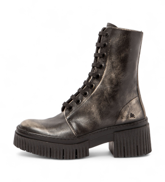 Artvoor vrouwen. 1137513EH003_001 Leren enkellaarsjes 1375 York grijs (41), Leer, 3 tot 5 cm, Ritssluiting, Casual