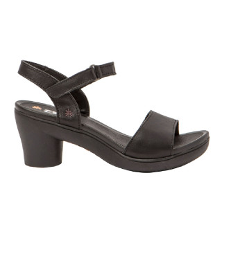 Art para mujer. 114751301003_001 Sandalias de piel 1475 negro -Altura tacón 7cm- (38), 5 a 8cm, Velcro, Casual