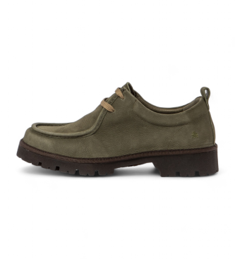 Zapatos de piel 1483 verde (44), Plano, Cordones, Casual, Art outlet 2024.