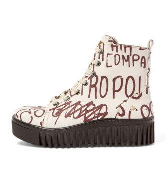 Botines de piel 1513F blanco (39), Tela, 3 a 5cm, Cordones, Casual, Art outlet 2024.