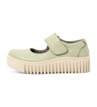 Art para mujer. 1151411IC003_0G3 Zapatos de piel 1514 Brighton verde lima (42), 3 a 5cm, Velcro, Casual