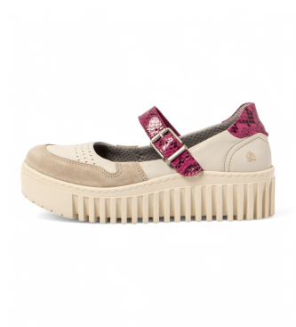 Art para mujer. 1151511O8003_043 Zapatos de piel 1515 Brighton beige (36), 3 a 5cm, Hebilla, Casual