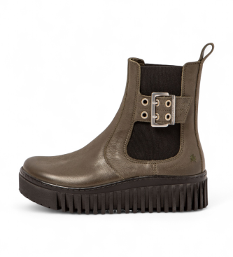 Art para mujer. 115161122003_0G3 Botines 1516 Brighton verde (41), Marrón, Plano, 1 a 3cm, Ninguno, Casual