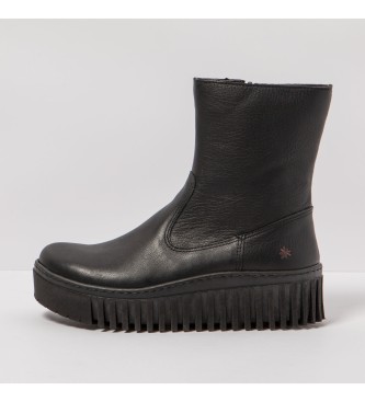 Art para mujer. 115311201003_001 Botines de Piel 1531 Brighton negro (42), 3 a 5cm, Cordones, Cremallera, Casual