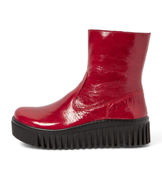 Art para mujer. 115311508003_008 Botines de piel 1531 rojo (42), 3 a 5cm, Cremallera, Casual