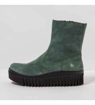 Botines de piel 1531S Silk Suede Alpine negro (36), 3 a 5cm, Cordones, Cremallera, Casual, Art outlet 2024.