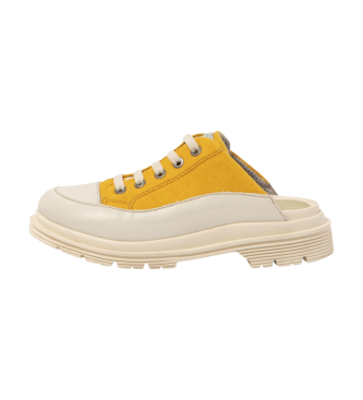 Art para mujer. 115541146003_024 Zuecos de Piel 1554 Birmingham amarillo (42), 3 a 5cm, Cordones, Casual