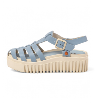 Art para mujer. 1157521XP003_0B0 Sandalias de piel 1575 Brighton azul (36), 3 a 5cm, Hebilla, Casual