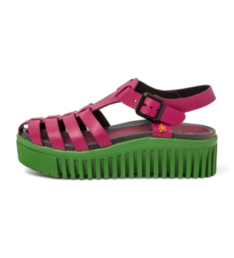 Art para mujer. 1157521O8003_043 Sandalias de piel 1575 Brighton rosa (40), 3 a 5cm, Hebilla, Casual