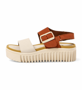 Art para mujer. 1157811YZ003_0MU 1578 Multi D.orange-Cream/Brighton (42), Piel, 3 a 5cm, Hebilla, Casual