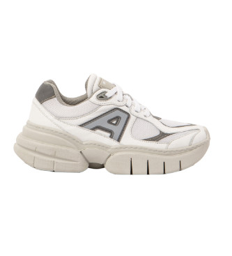 Zapatillas de piel 1632 blanco (43), 1 a 3cm, Cordones, Casual, Art outlet 2024.