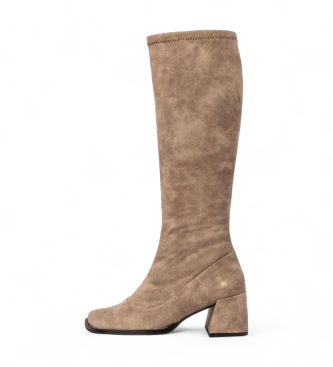 Art para mujer. 117081120003_020 Botas de Piel 1708 Verona beige (39), 5 a 8cm, Cremallera, Casual