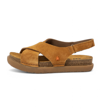 Art para mujer. 11710S155003_023 Sandalias de piel 1710S Rhodes marrón (36), 3 a 5cm, Velcro, Casual