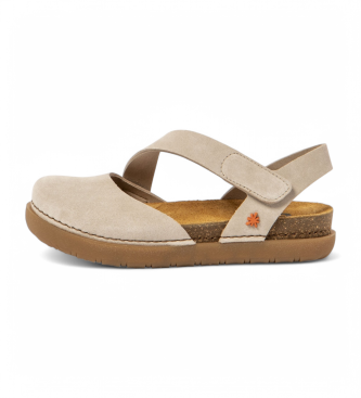 Art para mujer. 11712S1ZZ003_020 Sandalias de piel 1712S Rhodes beige (39), 3 a 5cm, Velcro, Casual