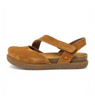 Art para mujer. 11712S155003_023 Sandalias de piel 1712S Rhodes marrón (41), 3 a 5cm, Velcro, Casual