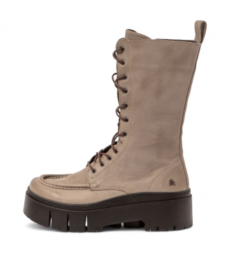 Art für Damen. 1176812EW003_039 Lederstiefel 1768 Leeds grau (37), 3 bis 5 cm, Reißverschluss, Lässig