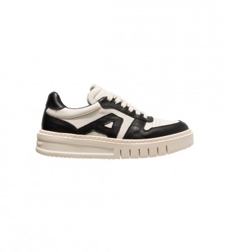 Art unisex. 1177711TG003_001 Zapatillas de Piel 1777 Belleville negro, blanco (45), Plano, Cordones, Casual