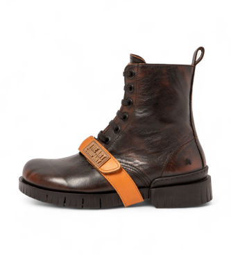 Art unisex. 11836S1EG003_012 Botines de Piel 1836S Oxford marrón (40), Plano, 1 a 3cm, Cremallera, Casual