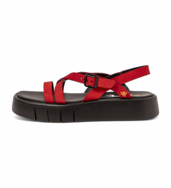 Art para mujer. 118531208003_008 Sandalias de piel 1853 Málaga rojo (37), 3 a 5cm, Hebilla, Casual