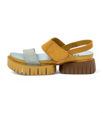 Art para mujer. 1188112F5003_024 Sandalias de piel 1881 Madeira amarillo (40), 3 a 5cm, Velcro, Casual