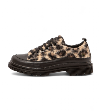 Art unisex. 11894S1FB003_ESP Zapatos 1894S Birmingham beige (41), Tela, Plano, Cordones, Casual, Animal print
