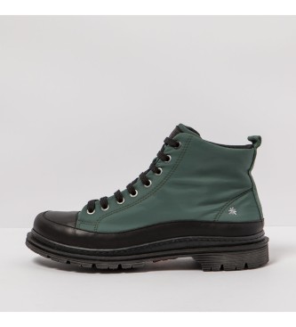 Art unisex. 1189511UN003_001 Botines de piel verde oscuro (36), Plano, 1 a 3cm, Cordones, Casual