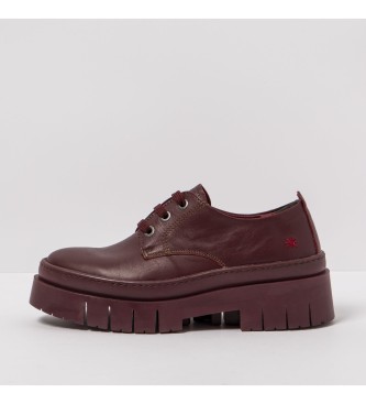 Zapatos de piel 1952 burdeos -altura tacón: 5 cm- (41), Rojo, 5 a 8cm, Cordones, Casual, Art outlet 2024.