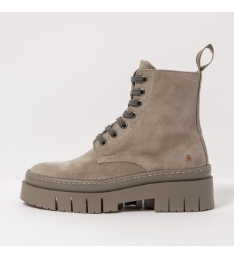 Art para mujer. 11953S120003_020 Botines de piel 1953S mitilares taupe (40), Beige, Plano, 1 a 3cm, Casual