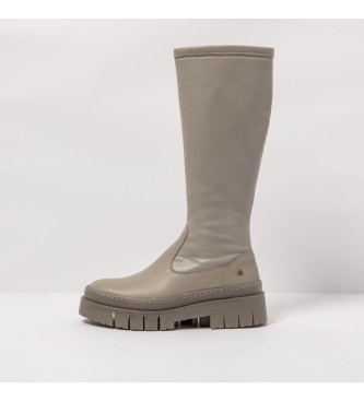 Botas de piel 1956 Nappa gris (36), Beige, Plano, Cremallera, Casual, Art outlet 2024.