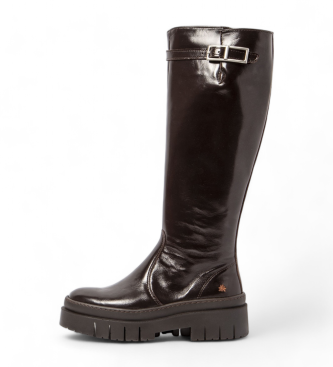 Art für Damen. 119591112003_012 Braune Lederstiefel 1959 (42), Wohnung, Reißverschluss, Lässig