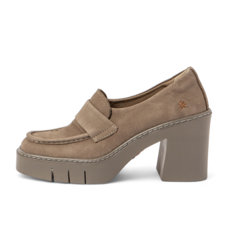 Mocasines de piel 1972 taupe (37), 8 a 10cm, Ninguno, Casual
