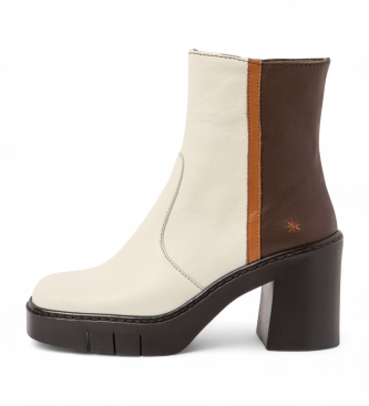 Art para mujer. 1197411X6003_0MU Botines de piel 1974 Berna blanco (36), 8 a 10cm, Cremallera, Casual