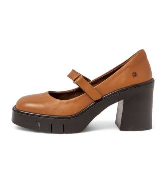 Art para mujer. 119771118003_023 Merceditas de piel 1977 marrón (40), 8 a 10cm, Velcro, Casual