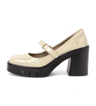 Zapatos de piel 1977 Berna beige (41), 8 a 10cm, Velcro, Casual, Art outlet 2024.