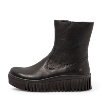 Art para mujer. 115311201003_001 Botines de Piel 1531 Brighton negro (36), 3 a 5cm, Cordones, Cremallera, Casual