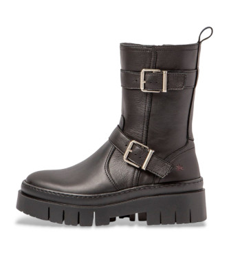 Botines de piel 1958 negro (37), Plano, 3 a 5cm, Cremallera, Casual, Art outlet 2024.