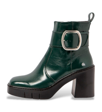 Art para mujer. 1197911WS003_0G3 Botines de piel 1979 verde (42), 8 a 10cm, Cremallera, Casual