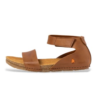 Art para mujer. 103823230003_023 Sandalias de Piel 0382 Creta marrón (38), Plano, Velcro, Casual