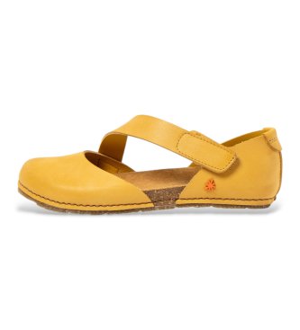 Art para mujer. 103843240003_024 Sandalias de Piel 0384 Creta amarillo (38), Plano, Velcro, Casual