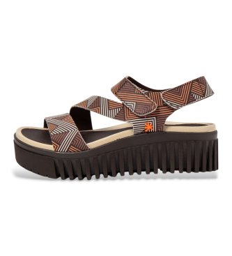 Art para mujer. 1157341GE003_ESP Sandalias de Piel 1573 Brighton marrón (37), 3 a 5cm, Velcro, Casual